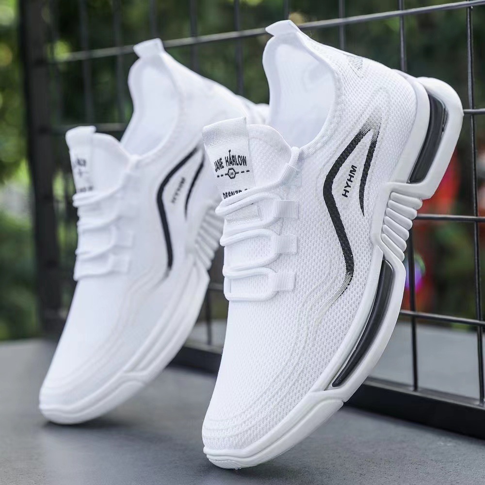 Men'S Shoes Green And White - Summer Men Casual Shoes Breathable Non