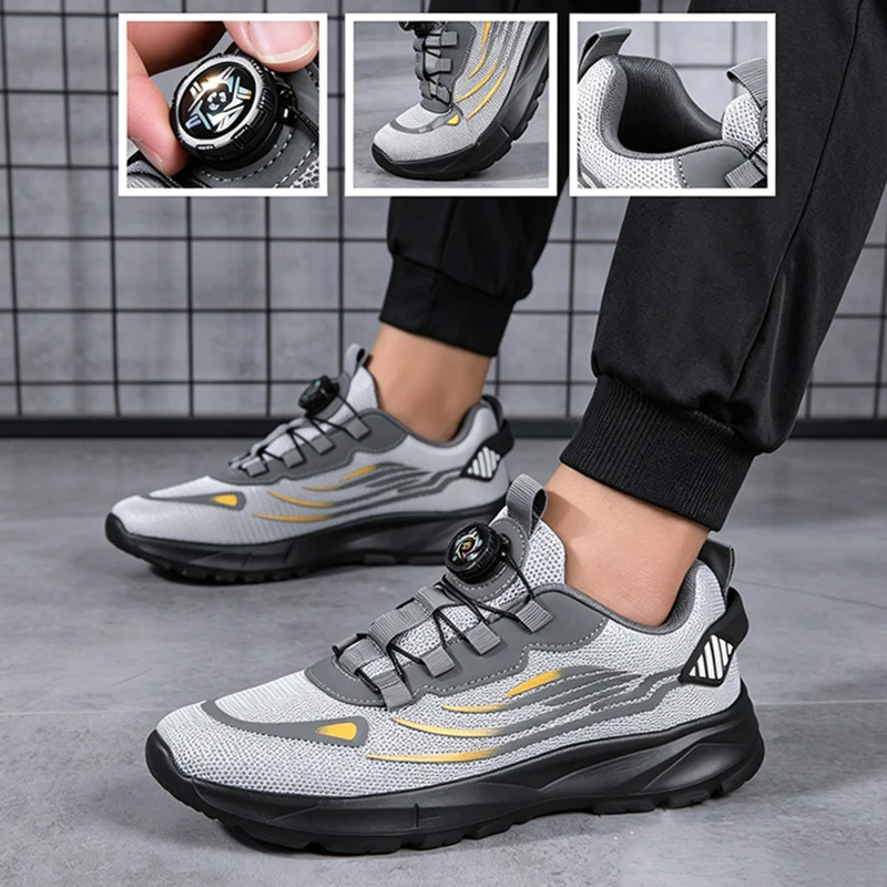 Men'S Shoes For Gym - Breathable Mesh Men Shoes Trendy Lightweight