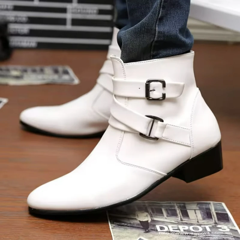 Men Shoes Formal - New Men's Boots Leather Chelsea Boots