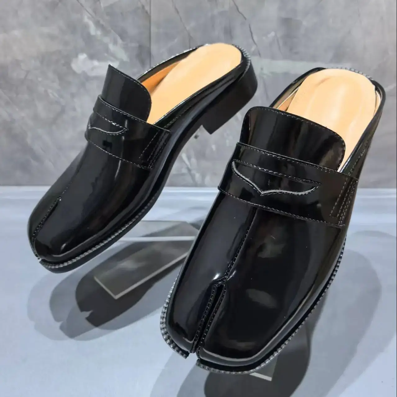 Men'S Shoes With Toes - Split Toe Tabi Men's Slippers Sewing