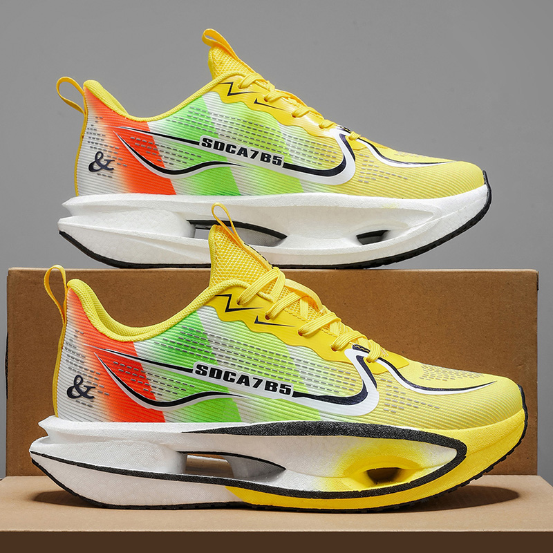 Men'S Shoes Green And White - Unisex Lightweight Breathable Running Shoes -