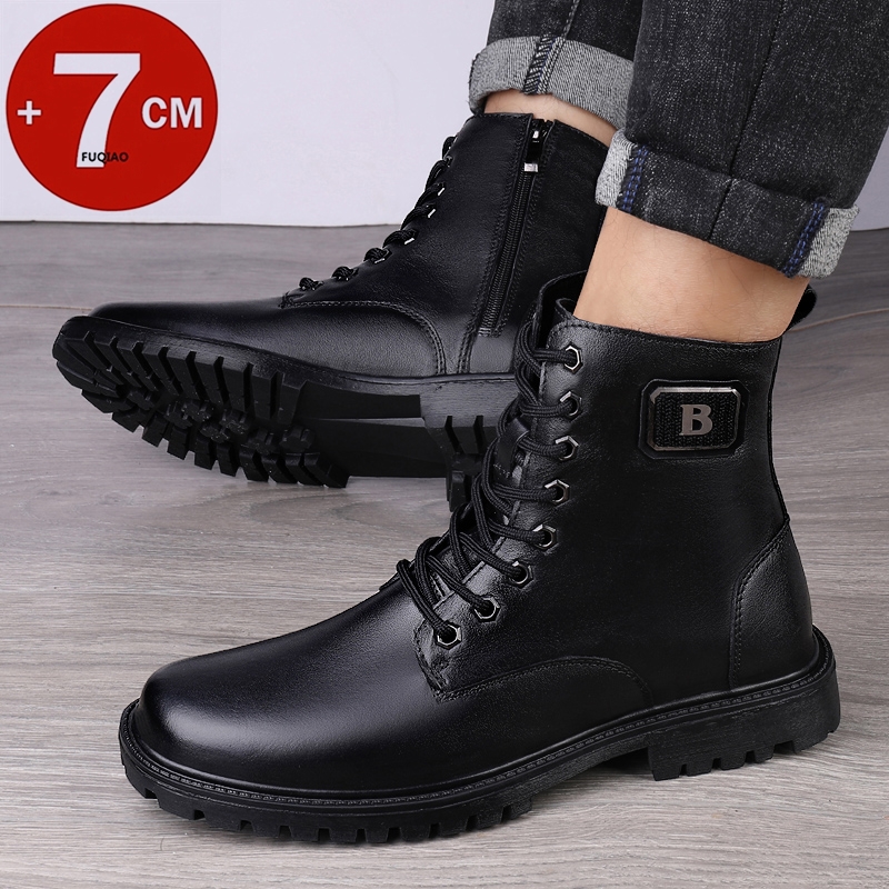 Men's Genuine Leather Elevator - Men Shoes Formal ulasan dan harga