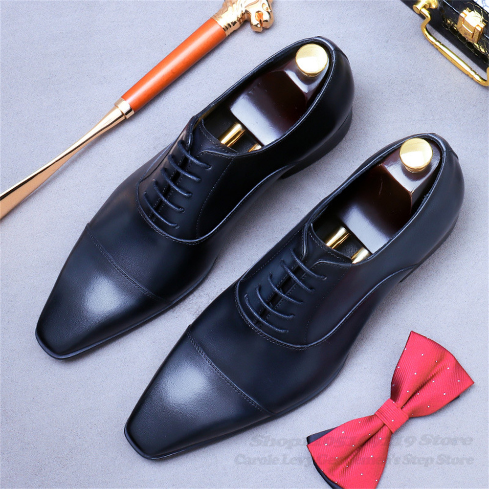 Men Oxford Leather Shoes New B - Men Shoes Formal ulasan dan harga