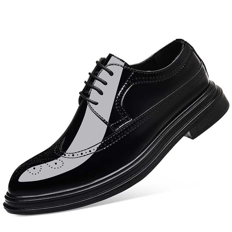 Men's Patent Leather Brogue Dr - Men Shoes Formal ulasan dan harga