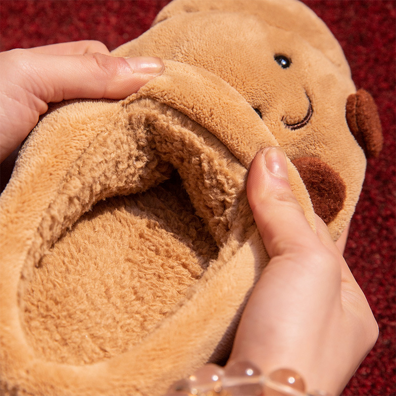Cute Cartoon Fluffy Slippers F - Men Shoes For Winter ulasan dan harga
