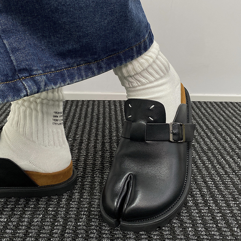 Men Split Toe Slippers Cow Lea - Men'S Shoes Birkenstock ulasan dan harga