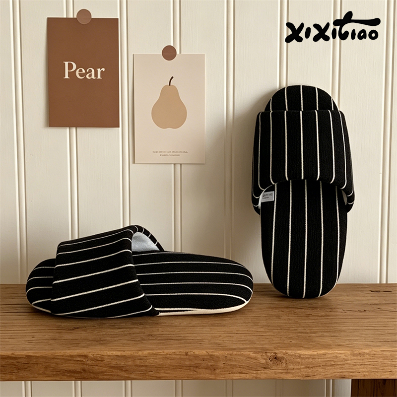 XIXITIAO Stripe Indoor Slipper - Men'S Shoes With Toes ulasan dan harga