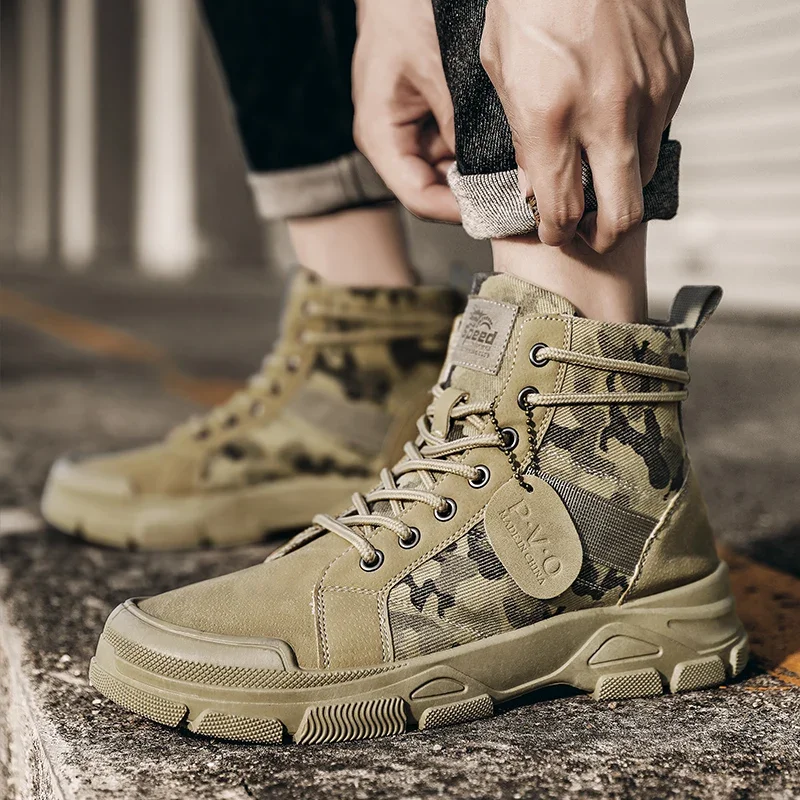 High-Top Boots for Men Autumn  - Men'S Shoes Dq ulasan dan harga