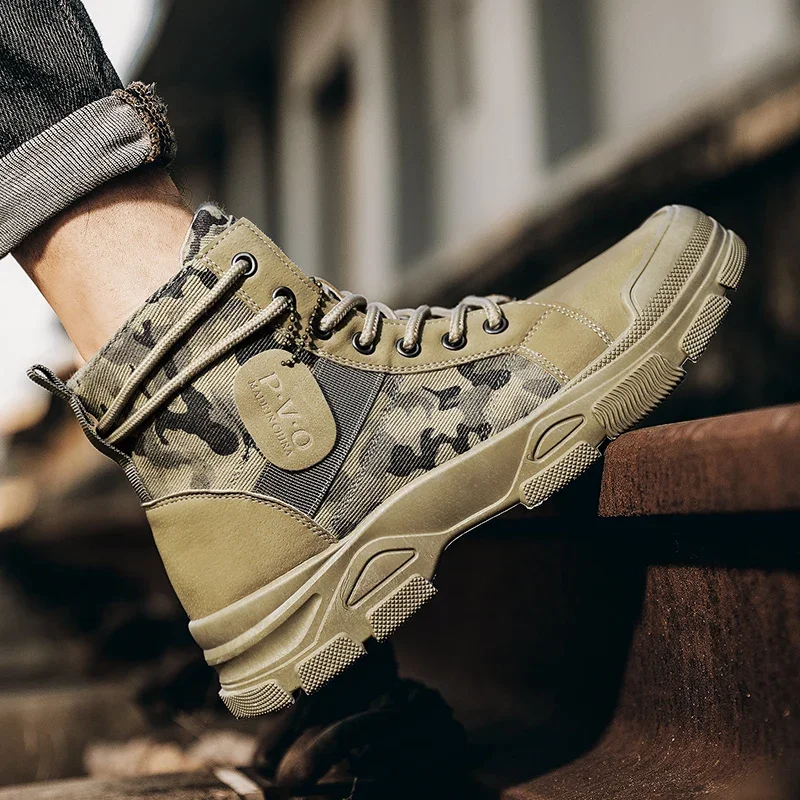 High-Top Boots for Men Autumn  - Men'S Shoes Dq ulasan dan harga