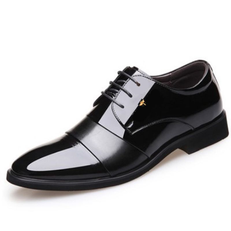 Mens Round Toe Youth Leather B - Men Shoes Formal ulasan dan harga