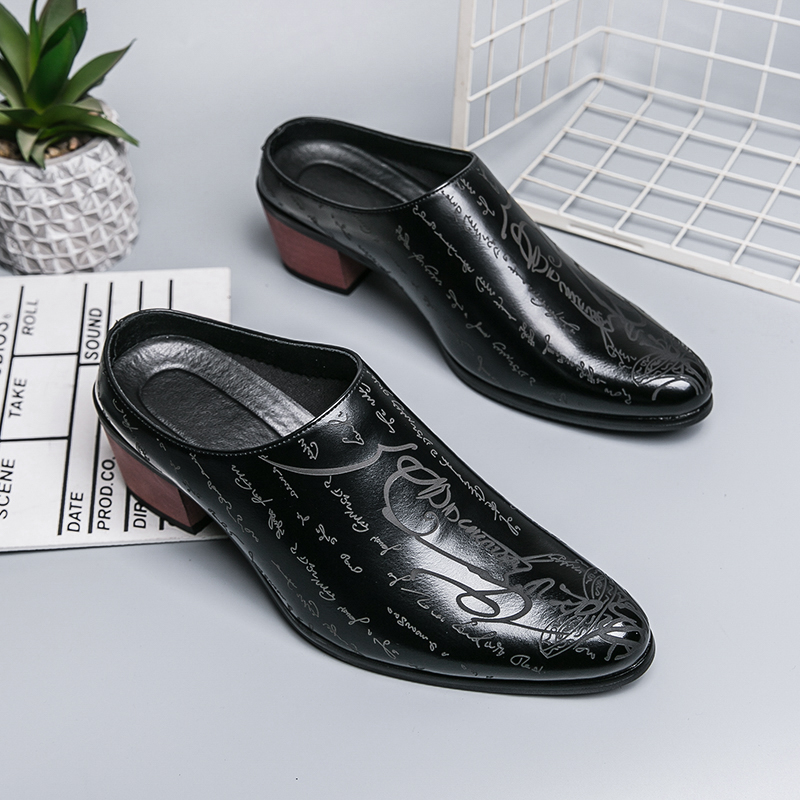 Men Brown Leather Mules Slippe - Men'S Shoes With Toes ulasan dan harga