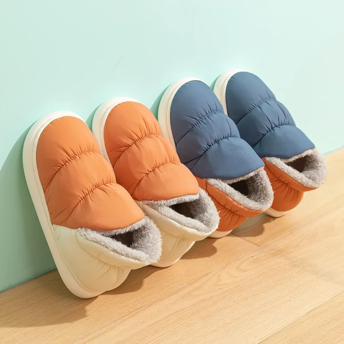 Women Men Slippers Winter Down - Men Shoes For Winter ulasan dan harga