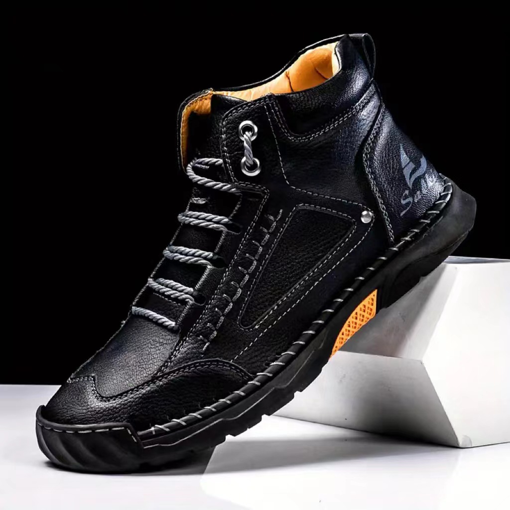 Men's Hand-stitched Boots Plus - Men'S Shoes Dq ulasan dan harga