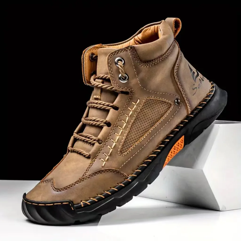 Men's Hand-stitched Boots Plus - Men'S Shoes Dq ulasan dan harga