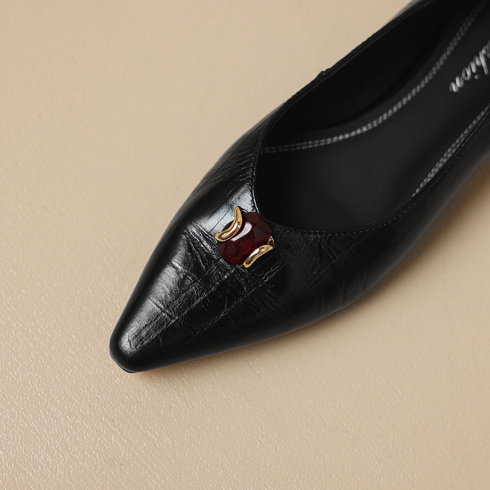 【JOCHEBED HU】Women's Handmade  - Men'S Shoes With Toes ulasan dan harga