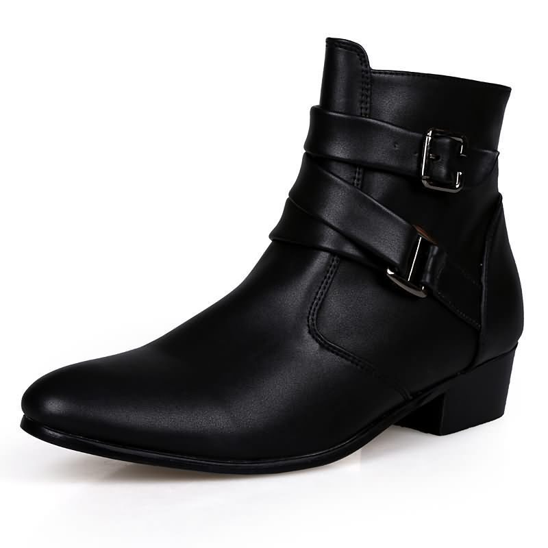 Luxury Men Boots Leather Chels - Men Shoes Formal ulasan dan harga