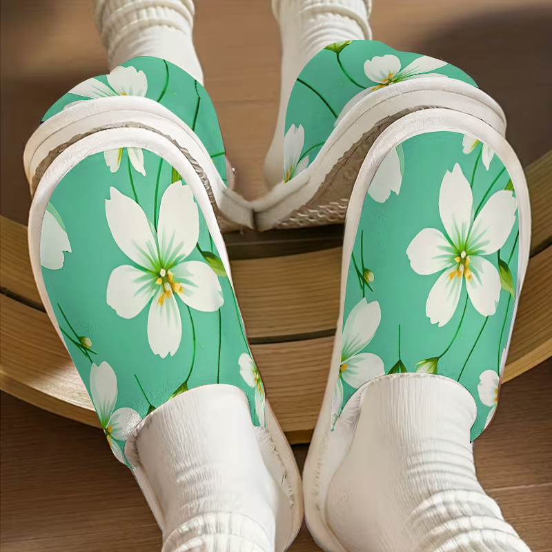 White Green Blossoms Luxury Pl - Men'S Shoes Green And White ulasan dan harga