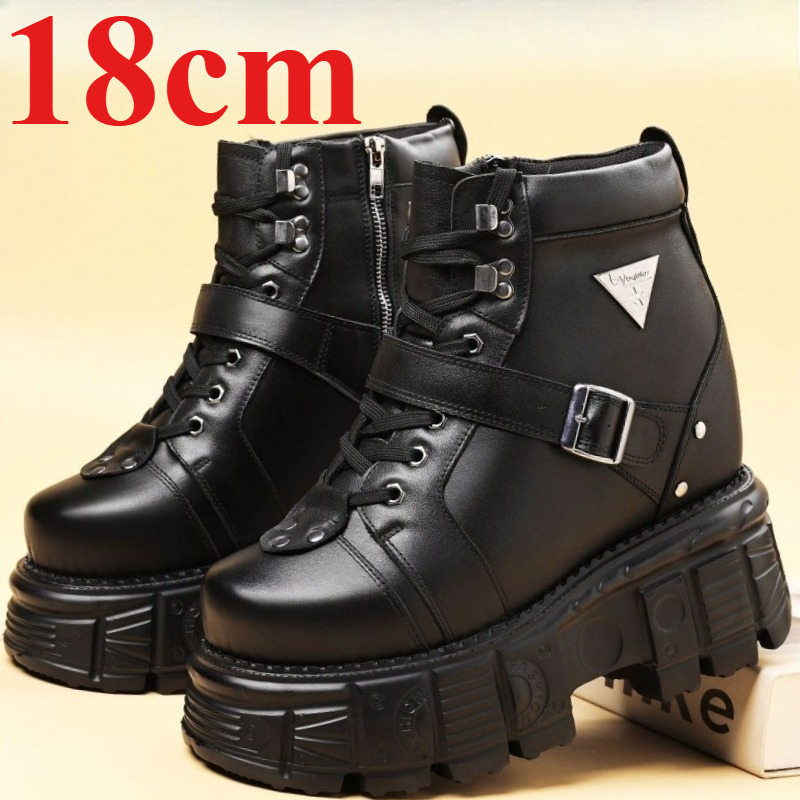 Genuine Leather Motorcycle Boo - Men'S Shoes Dq ulasan dan harga