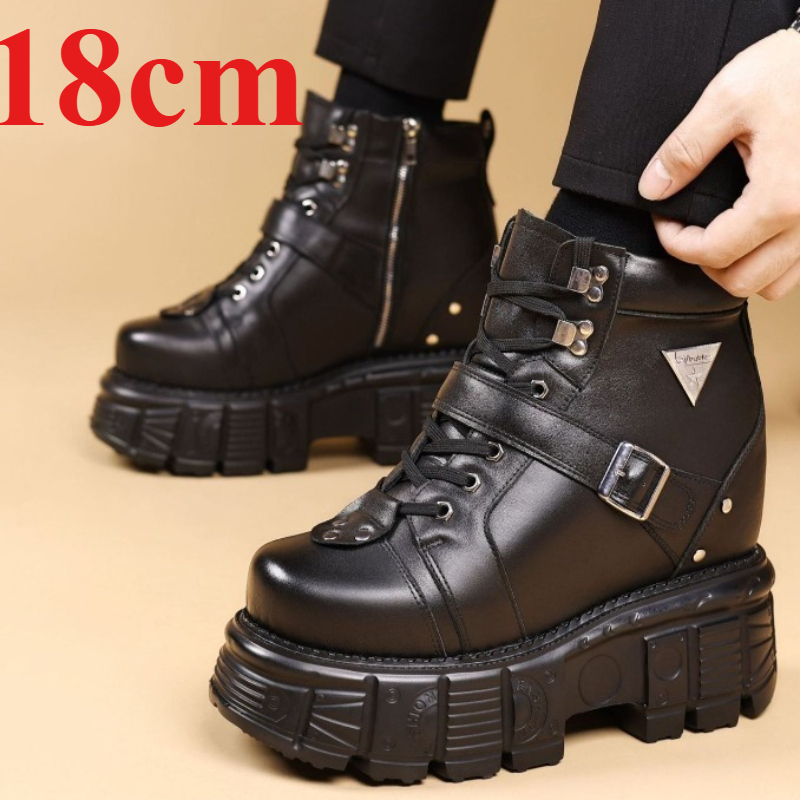 Genuine Leather Motorcycle Boo - Men'S Shoes Dq ulasan dan harga
