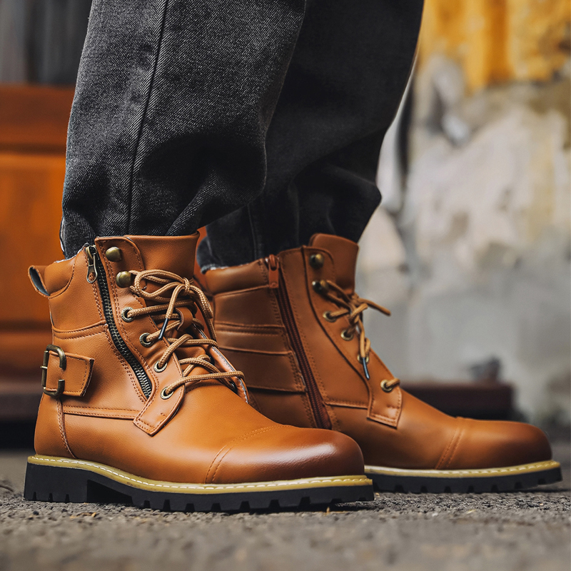 Quality Men Leather Boots Meta - Men'S Shoes Dq ulasan dan harga