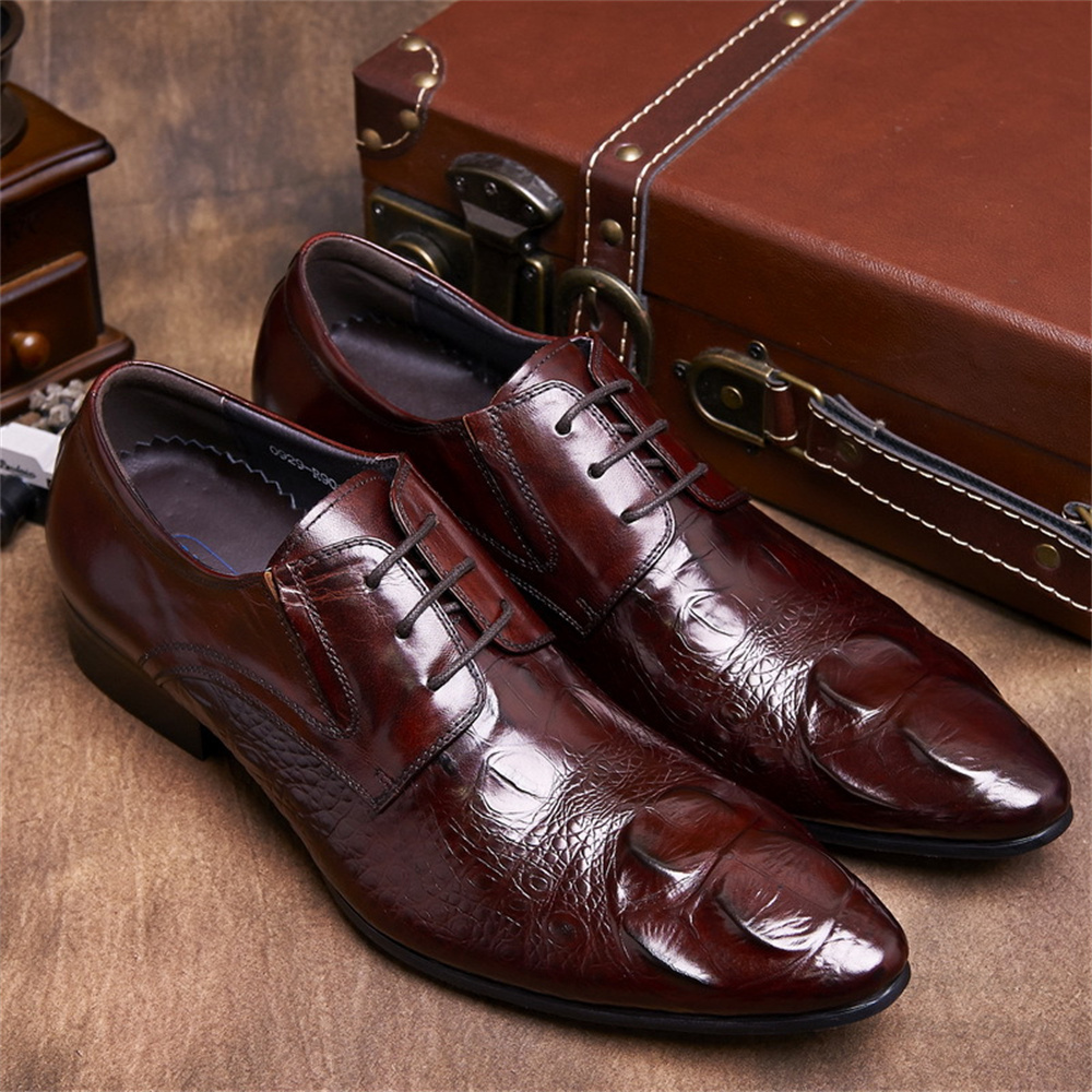 Cowhide Embossed Crocodile Pat - Men Shoes Formal ulasan dan harga