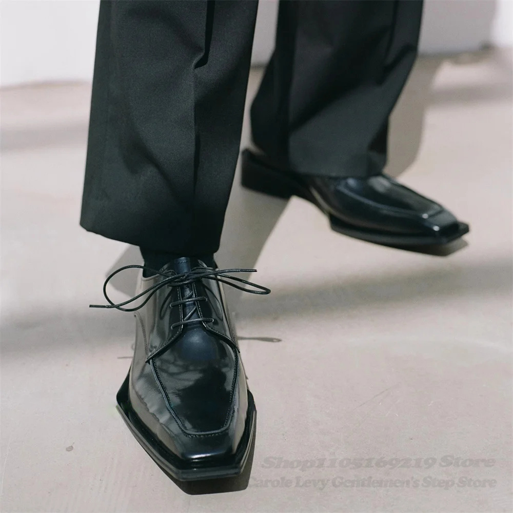 Black Patent Leather Men 4Cm H - Men Shoes Formal ulasan dan harga