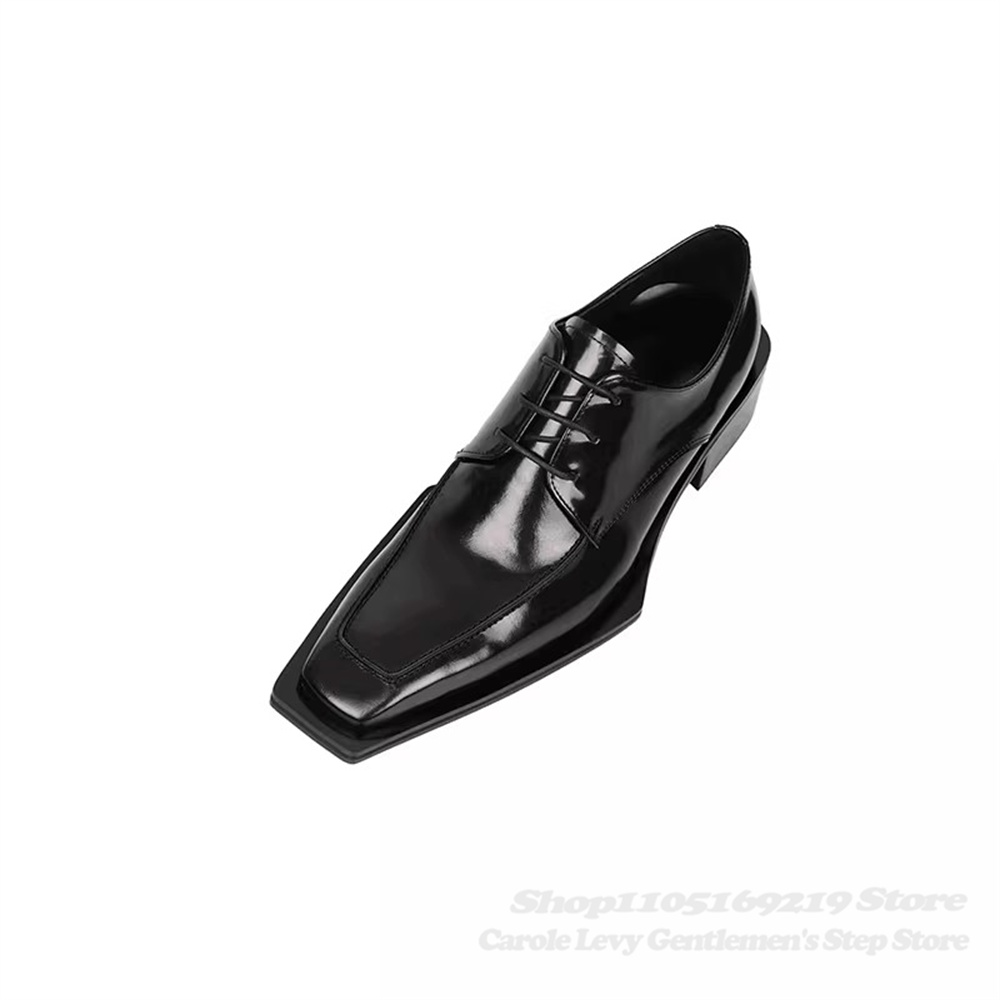 Black Patent Leather Men 4Cm H - Men Shoes Formal ulasan dan harga