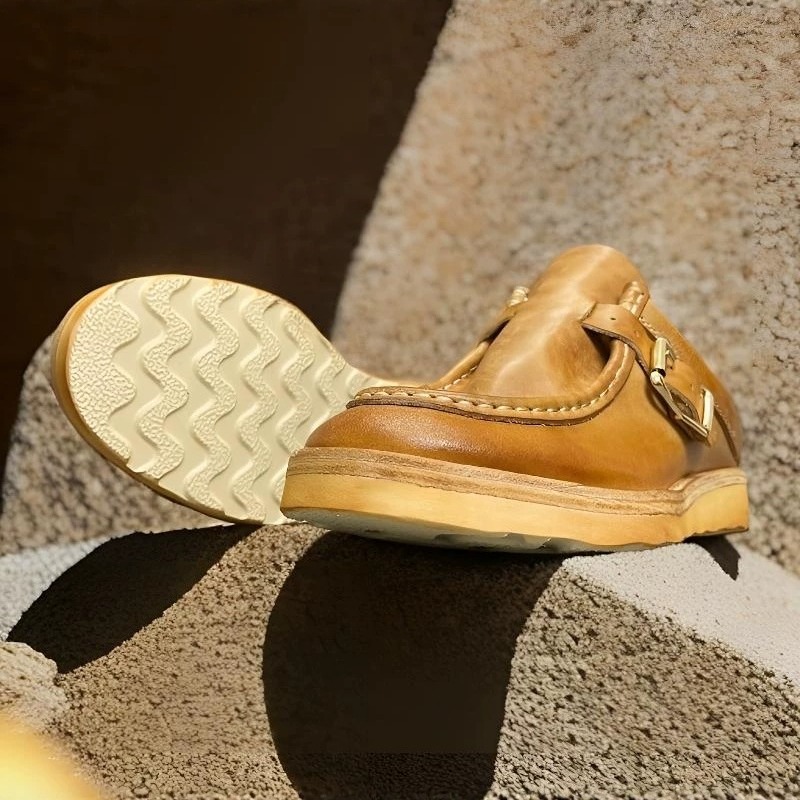 Niche Design Retro Men Round-t - Men'S Shoes Birkenstock ulasan dan harga